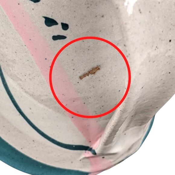 Signed Studio Pottery Pitcher: Handmade Earthenware Floral Decor - Picture 4 of 8